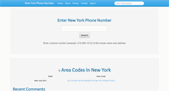 Desktop Screenshot of newyorkphonenumber.com