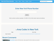 Tablet Screenshot of newyorkphonenumber.com